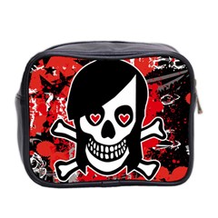 Emo Girl Skull Mini Toiletries Bag (Two Sides) from ArtsNow.com Back