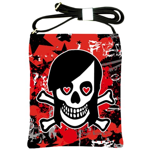 Emo Girl Skull Shoulder Sling Bag from ArtsNow.com Front