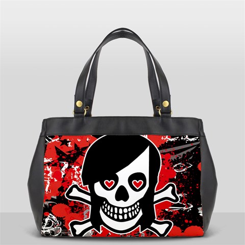 Emo Girl Skull Oversize Office Handbag (One Side) from ArtsNow.com Front