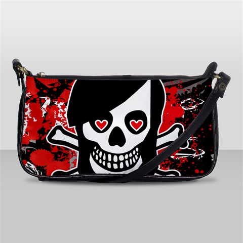 Emo Girl Skull Shoulder Clutch Bag from ArtsNow.com Front