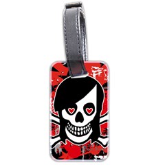 Emo Girl Skull Luggage Tag (two sides) from ArtsNow.com Front