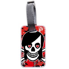 Emo Girl Skull Luggage Tag (two sides) from ArtsNow.com Back