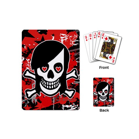 Emo Girl Skull Playing Cards (Mini) from ArtsNow.com Back