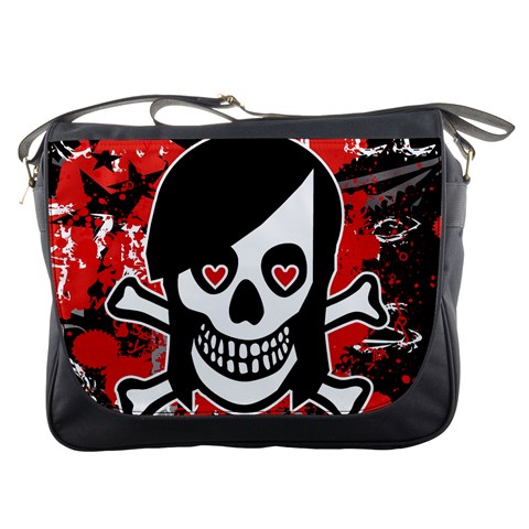 Emo Girl Skull Messenger Bag from ArtsNow.com Front