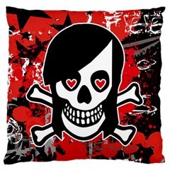 Emo Girl Skull Large Cushion Case (Two Sides) from ArtsNow.com Front