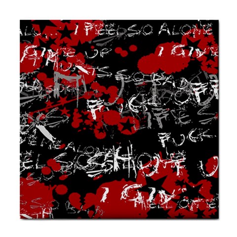 Emo Graffiti Tile Coaster from ArtsNow.com Front