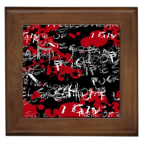 Emo Graffiti Framed Tile from ArtsNow.com Front