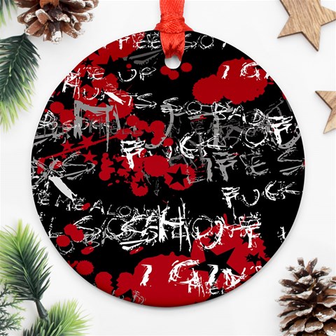 Emo Graffiti Ornament (Round) from ArtsNow.com Front