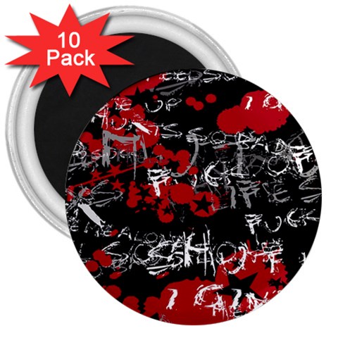 Emo Graffiti 3  Magnet (10 pack) from ArtsNow.com Front