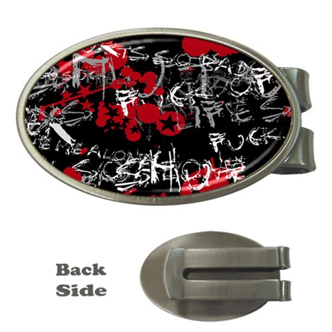 Emo Graffiti Money Clip (Oval) from ArtsNow.com Front