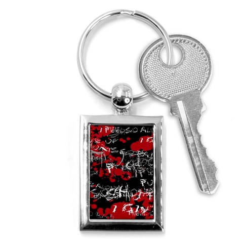 Emo Graffiti Key Chain (Rectangle) from ArtsNow.com Front