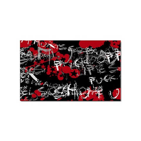 Emo Graffiti Sticker (Rectangular) from ArtsNow.com Front