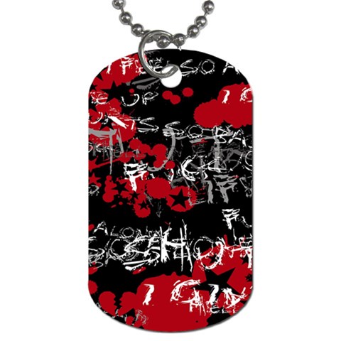 Emo Graffiti Dog Tag (Two Sides) from ArtsNow.com Front