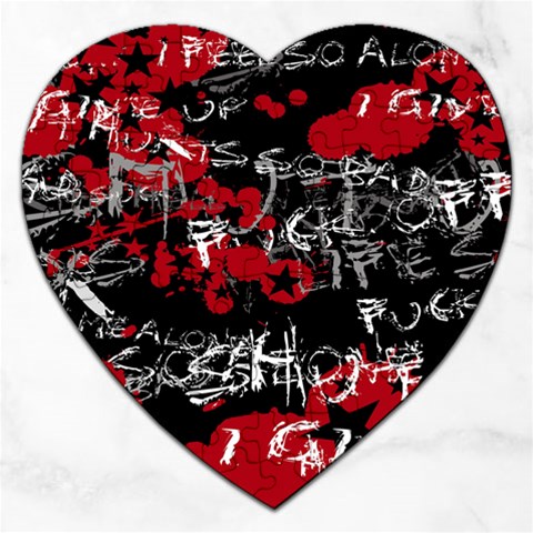 Emo Graffiti Jigsaw Puzzle (Heart) from ArtsNow.com Front