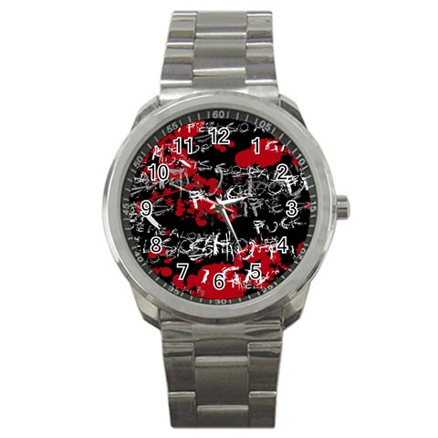 Emo Graffiti Sport Metal Watch from ArtsNow.com Front