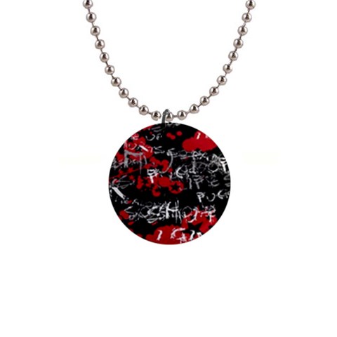 Emo Graffiti 1  Button Necklace from ArtsNow.com Front