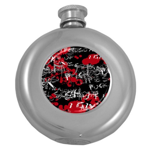 Emo Graffiti Hip Flask (5 oz) from ArtsNow.com Front