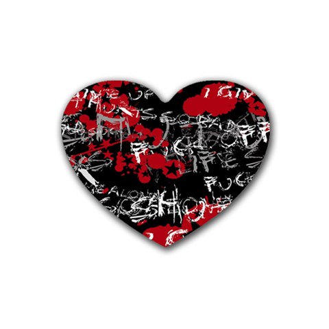 Emo Graffiti Heart Coaster (4 pack) from ArtsNow.com Front