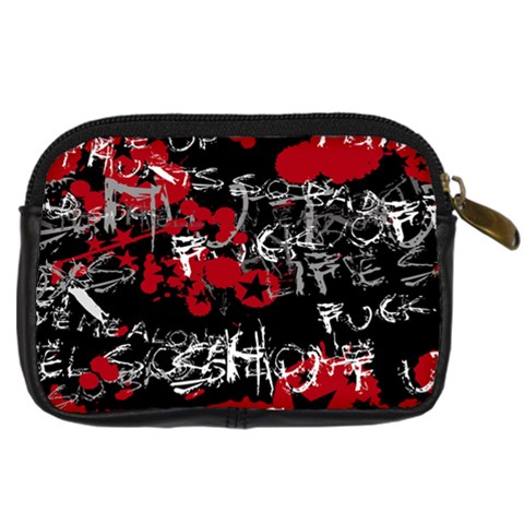 Emo Graffiti Digital Camera Leather Case from ArtsNow.com Back