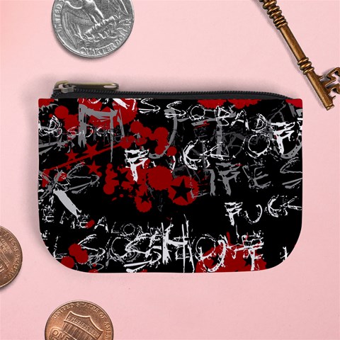 Emo Graffiti Mini Coin Purse from ArtsNow.com Front