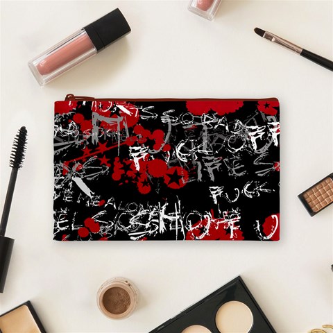 Emo Graffiti Cosmetic Bag (Medium) from ArtsNow.com Front