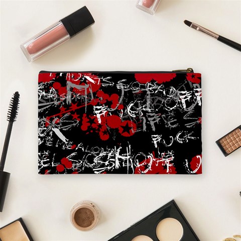 Emo Graffiti Cosmetic Bag (Medium) from ArtsNow.com Back