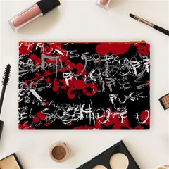 Emo Graffiti Cosmetic Bag (Large) from ArtsNow.com Back