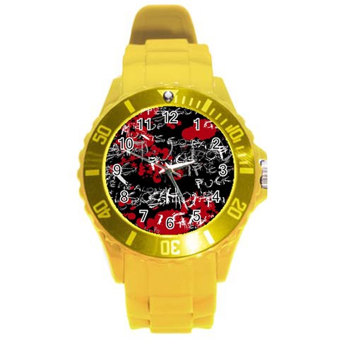 Emo Graffiti Round Plastic Sport Watch Large from ArtsNow.com Front