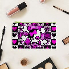 Emo Scene Girl Skull Cosmetic Bag (Small) from ArtsNow.com Front