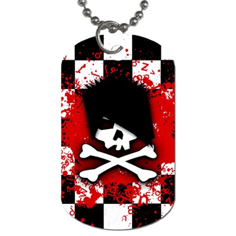 Emo Skull Dog Tag (One Side) from ArtsNow.com Front