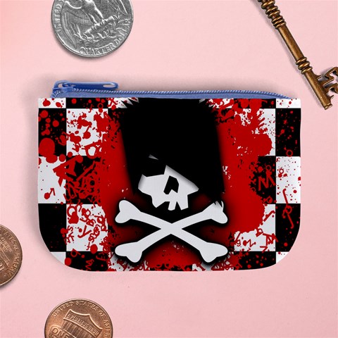 Emo Skull Mini Coin Purse from ArtsNow.com Front