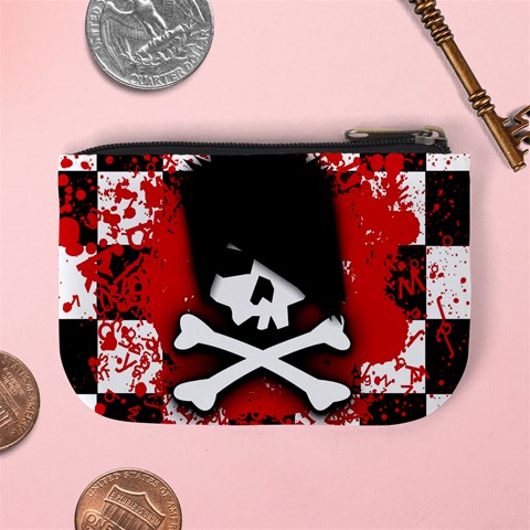 Emo Skull Mini Coin Purse from ArtsNow.com Back