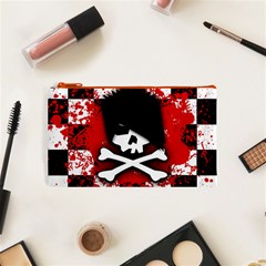 Emo Skull Cosmetic Bag (Small) from ArtsNow.com Front