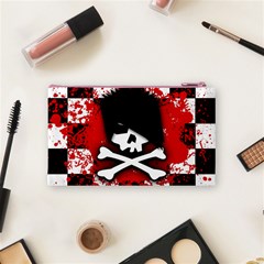 Emo Skull Cosmetic Bag (Small) from ArtsNow.com Back