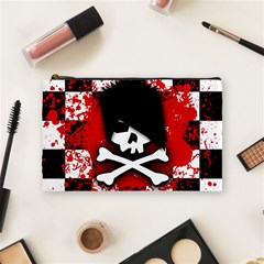 Emo Skull Cosmetic Bag (Medium) from ArtsNow.com Front