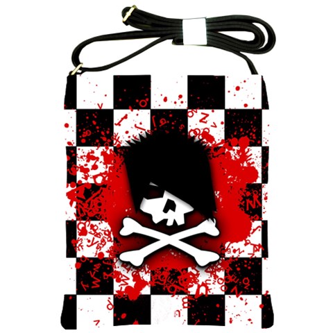 Emo Skull Shoulder Sling Bag from ArtsNow.com Front