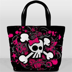 Girly Skull & Crossbones Bucket Bag from ArtsNow.com Front