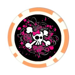 Girly Skull & Crossbones Poker Chip Card Guard (10 pack) from ArtsNow.com Front