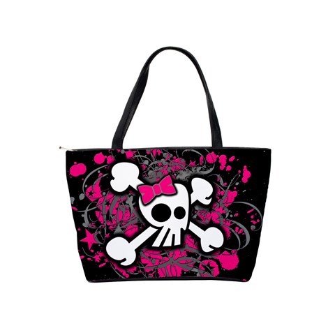 Girly Skull & Crossbones Classic Shoulder Handbag from ArtsNow.com Back