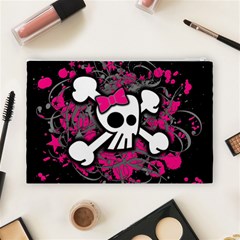 Girly Skull & Crossbones Cosmetic Bag (Large) from ArtsNow.com Back