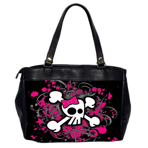 Girly Skull & Crossbones Oversize Office Handbag (Two Sides) from ArtsNow.com Back