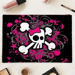 Girly Skull & Crossbones Cosmetic Bag (XXL) from ArtsNow.com Back