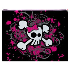 Girly Skull & Crossbones Cosmetic Bag (XXXL) from ArtsNow.com Front