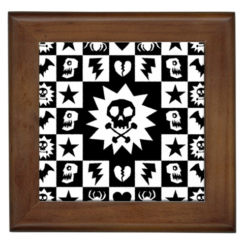 Gothic Punk Skull Framed Tile from ArtsNow.com Front