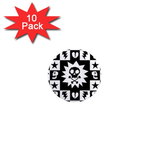 Gothic Punk Skull 1  Mini Magnet (10 pack)  from ArtsNow.com Front