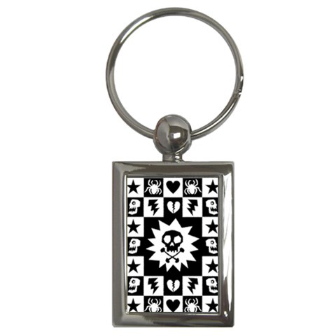 Gothic Punk Skull Key Chain (Rectangle) from ArtsNow.com Front