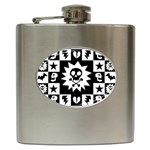 Gothic Punk Skull Hip Flask (6 oz)