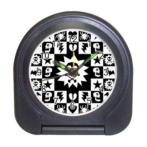 Gothic Punk Skull Travel Alarm Clock from ArtsNow.com Front