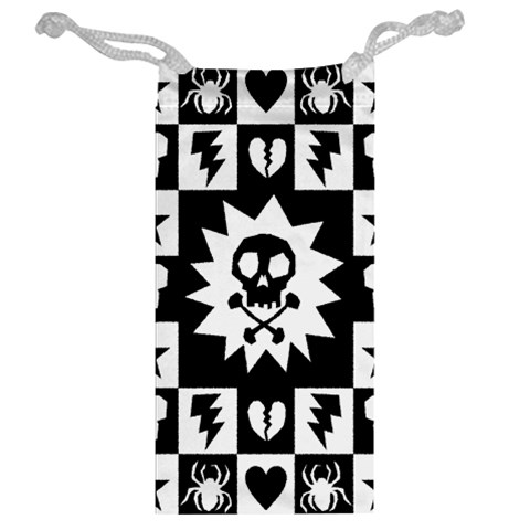 Gothic Punk Skull Jewelry Bag from ArtsNow.com Back