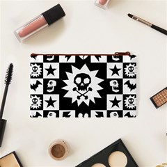 Gothic Punk Skull Cosmetic Bag (Small) from ArtsNow.com Back